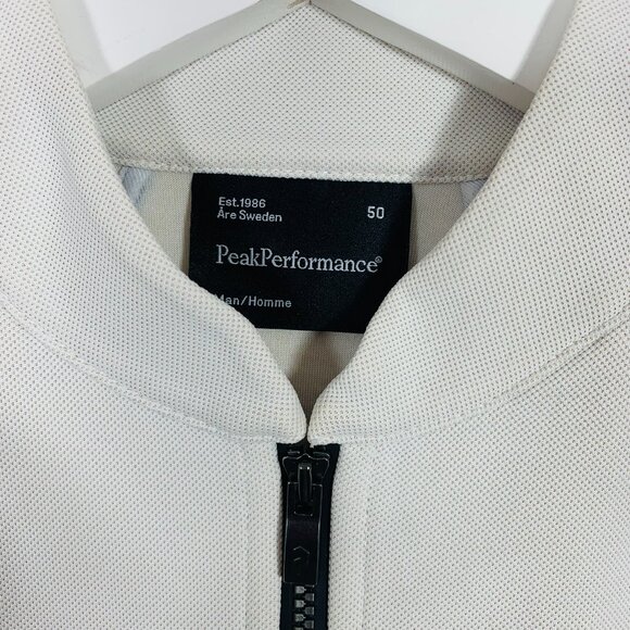 Peak Performance White and Gray Zip Up Sweater - Picture 14 of 16